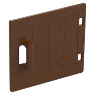 Duplo Door / Lid, Wood Effect Reddish Brown