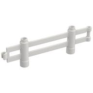Duplo Fence 1 × 10 × 2 [Clip and Bar ends] White