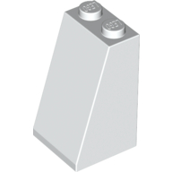 Brick Sloped 75° 2 × 2 × 3 [Solid Studs] White