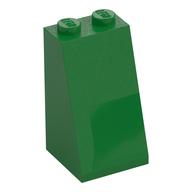 Brick Sloped 75° 2 × 2 × 3 [Solid Studs] Green