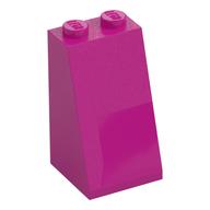 Brick Sloped 75° 2 × 2 × 3 [Solid Studs] Magenta