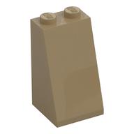 Brick Sloped 75° 2 × 2 × 3 [Solid Studs] Dark Tan