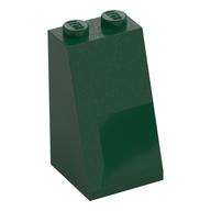 Brick Sloped 75° 2 × 2 × 3 [Solid Studs] Dark Green