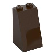Brick Sloped 75° 2 × 2 × 3 [Solid Studs] Dark Brown