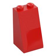 Brick Sloped 75° 2 × 2 × 3 [Solid Studs] Red