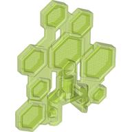 Large Figure Shield, Hexagon Transparent-Hellgrün
