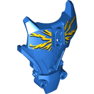 Large Figure Torso Cover, Armor with Yellow Lightning Bolts Print (Surge) Blue