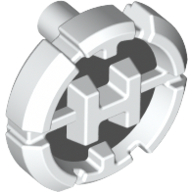 Large Figure Chest Badge with 'H' Hero Factory Logo on Light Bluish Gray Background Pattern White