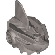 Large Figure Mask, Robotic Shark (Jawblade) Flat Silver