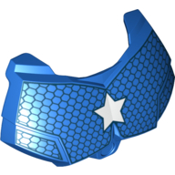 Large Figure Chest Cover, Armour Small with Captain America Star Print Blue