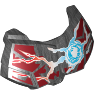 Large Figure Chest Cover, Armour Small with Chi and Dark Red (Wolf) Print Perltitan