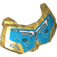 Large Figure Chest Cover, Armour Small with White and Dark Azure Print (Kopaka) Perlgold