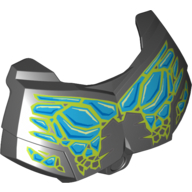 Large Figure Chest Cover, Armour Small with Medium Azure and Lime Print Black
