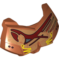 Large Figure Chest Cover, Armour Small with Tan and Reddish Brown Print Dunkelorange