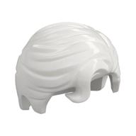 Hair Swept Right with Front Curl White