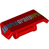 Spoiler 2 × 4 with Handle and 'WORLD GRAND PRIX' Print Rot