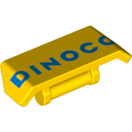Spoiler 2 × 4 with Handle with Dinoco Print Yellow