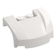 Vehicle Body, Wheel Arch / Mudguard 3 × 4 × 1 2/3 Low Profile, Curved Front White