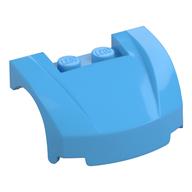 Vehicle Body, Wheel Arch / Mudguard 3 × 4 × 1 2/3 Low Profile, Curved Front Mittelblau