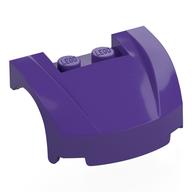 Vehicle Body, Wheel Arch / Mudguard 3 × 4 × 1 2/3 Low Profile, Curved Front Dark Purple