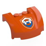 Vehicle Body, Wheel Arch / Mudguard 3 × 4 × 1 2/3 Low Profile, Curved Front with Coastguard Logo print Rotorange