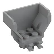 Cockpit 4 × 2 × 3 with Pin Hole, and 2 Clips Light Bluish Gray