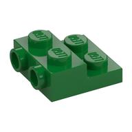 Plate Special 2 × 2 × 2/3 with Two Studs On Side and Two Raised [Solid Anti-stud] Grün