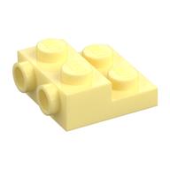 Plate Special 2 × 2 × 2/3 with Two Studs On Side and Two Raised [Solid Anti-stud] Leuchtendes Hellgelb