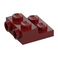 Plate Special 2 × 2 × 2/3 with Two Studs On Side and Two Raised [Solid Anti-stud] Dunkelrot