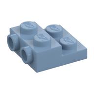 Plate Special 2 × 2 × 2/3 with Two Studs On Side and Two Raised [Solid Anti-stud] Sandblau