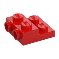 Plate Special 2 × 2 × 2/3 with Two Studs On Side and Two Raised [Solid Anti-stud] Red