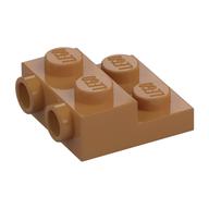 Plate Special 2 × 2 × 2/3 with Two Studs On Side and Two Raised [Solid Anti-stud] Mittelnougat