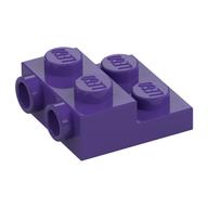 Plate Special 2 × 2 × 2/3 with Two Studs On Side and Two Raised [Solid Anti-stud] Dark Purple
