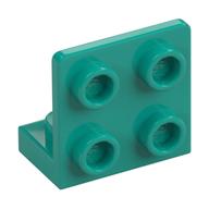 Bracket 1 × 2 - 2 × 2 Inverted Dark Turquoise