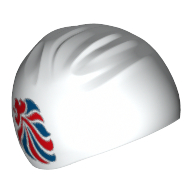Hat / Swimming Cap with Team GB Logo Print Weiß
