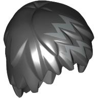 Hair Layered with Silver Zigzag Streaks Print Schwarz