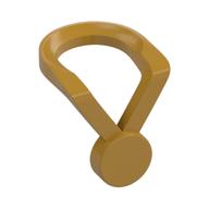 Minifig Neckwear Ribbon with Medal [Plain] in Pearl Gold
