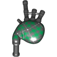 Musical Instrument Bagpipes with Green and White Tartan Print Schwarz
