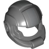 Helmet Space with Open Visor Large and Silver Stripe Print Dark Bluish Gray