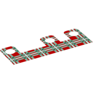 Hipwear Skirt, Short, with Green and White Tartan Print (Kilt) [8mm] Red