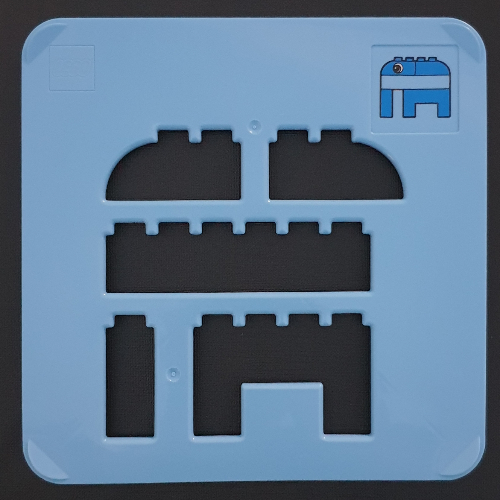 Duplo Playmat, Sorting Template - Elephant Medium Blue