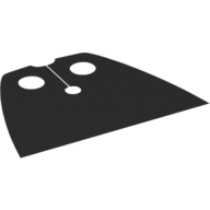 Neckwear Cape, Standard, Very Short [Traditional Starched Fabric] Black