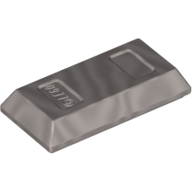 Tile Special 1 × 2 with Sloped Walls AKA Money / Gold Bar [Ingot] Flat Silver