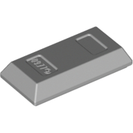 Tile Special 1 × 2 with Sloped Walls AKA Money / Gold Bar [Ingot] Light Bluish Gray