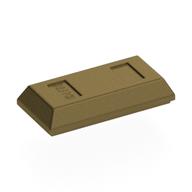 Tile Special 1 × 2 with Sloped Walls AKA Money / Gold Bar [Ingot] Metallic-Gold