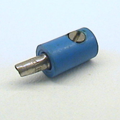 Electric Connector, 1 Way Male Rounded with Hollow Pin (Banana Plug) Rot
