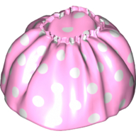 Duplo Skirt Satin with White Polka Dots Bright Pink