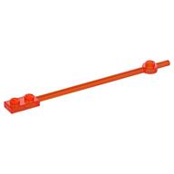 Stange 1 × 12 mit 1 × 2 Platte Ende mit Hohlnoppen und 1 × 1 rund Platte Ende Transparent-Neonorange