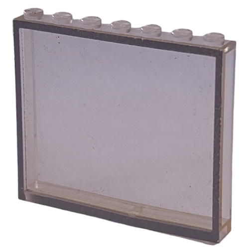 Modulex Window 1 × 7 × 6 with Gray Border Print Modulex Clear