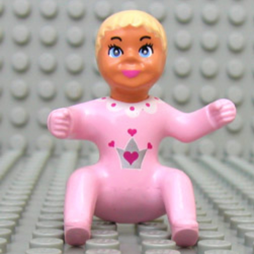Belville Figure Baby, Light Yellow Hair, Crown Print Nougat